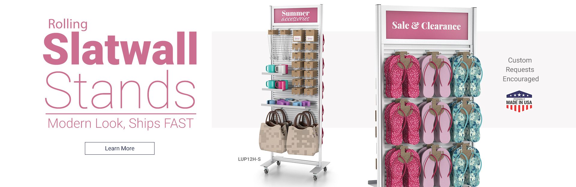 Rolling Slatwall Stands